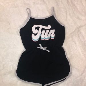 Shein black romper girls size 6Y